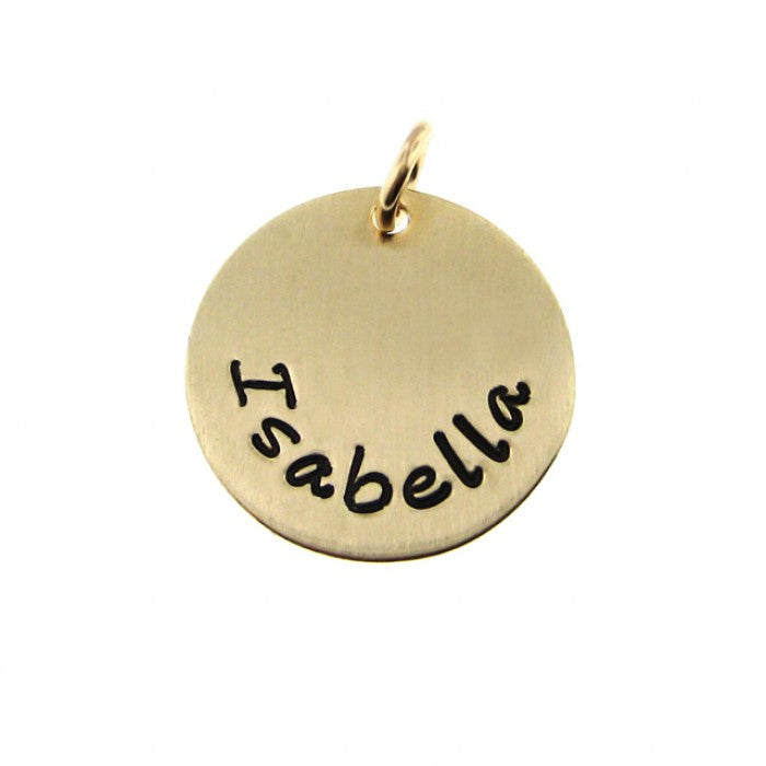 Stamped outlets 14K Gold Charm