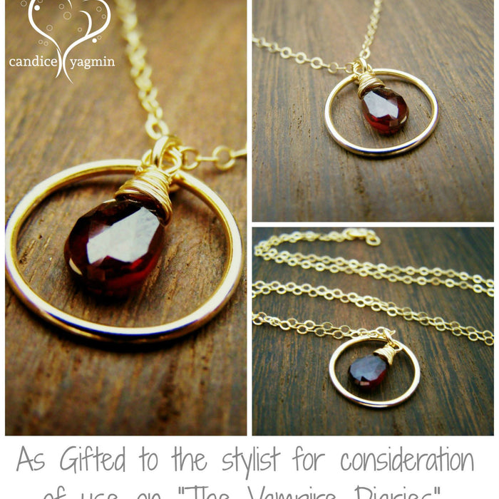 The Vampire Diaries, Season 7 (2015) – Garnet Halo Necklace Stylist Gifting