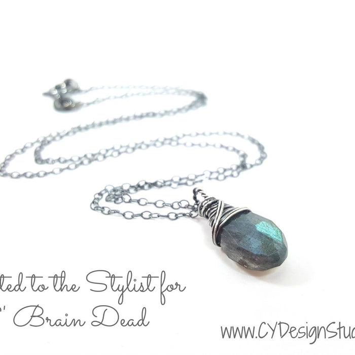 BrainDead (CBS, 2016) – Labradorite Briolette Oxidized Silver Necklace Submission