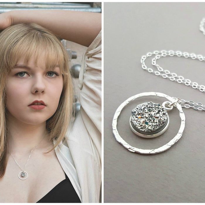 BlogHer16 Conference – Hammered Halo Druzy Necklace