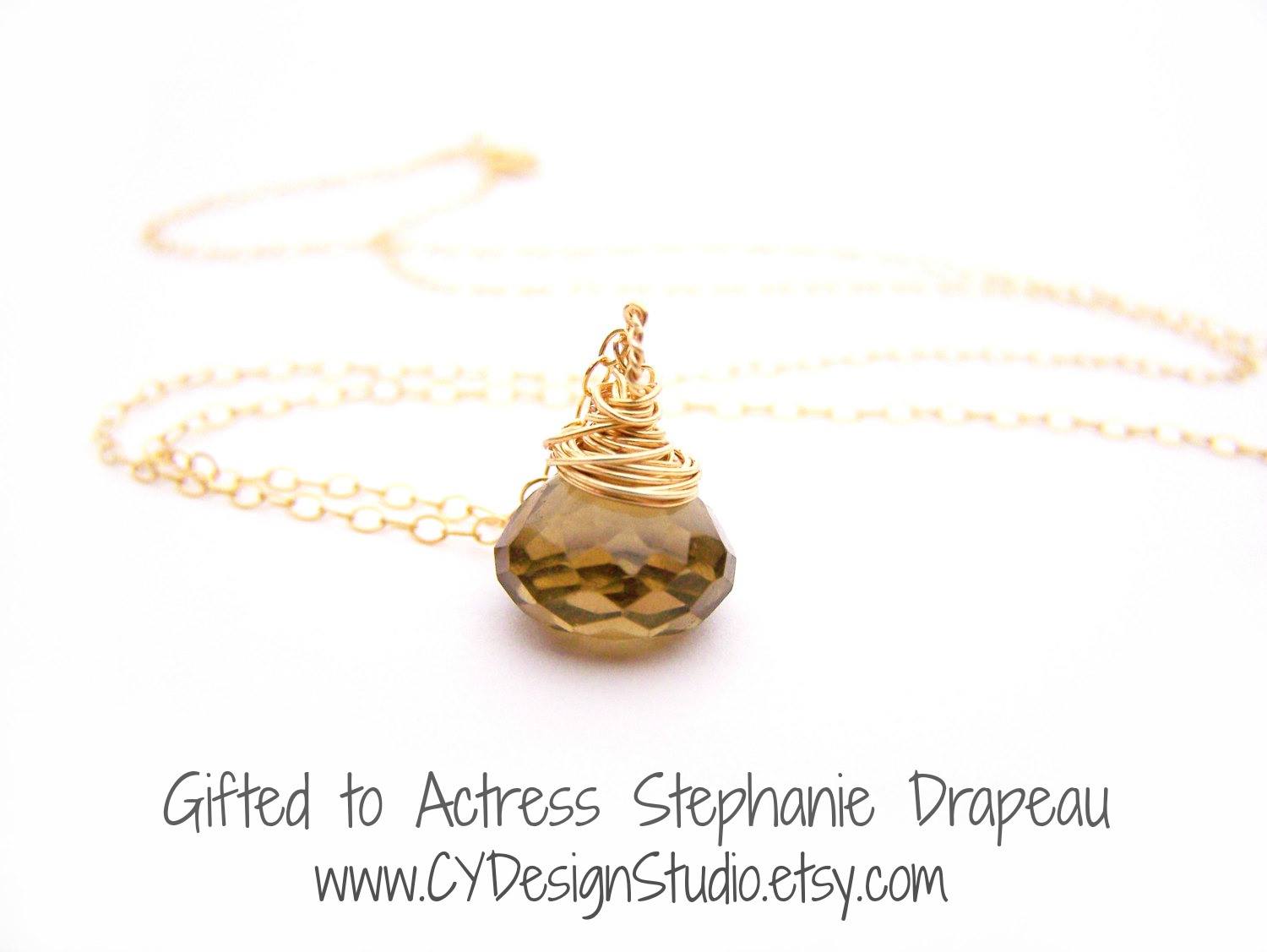 Gifted to Stephanie Drapeau – Smoky Topaz Necklace