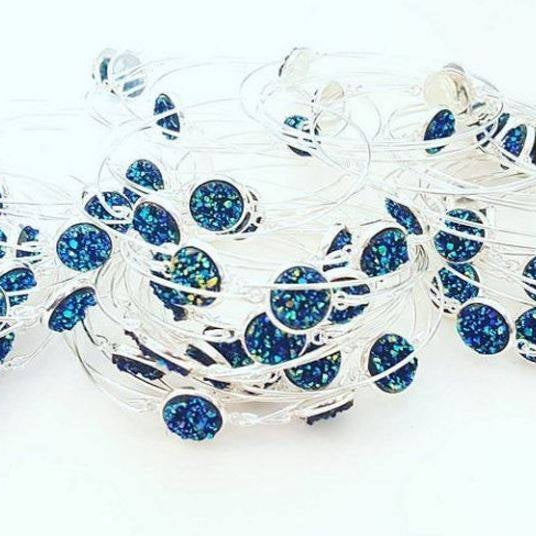 GBK 2016 MTV Movie Awards Event – Faux Druzy Silver Bangle