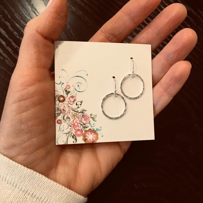 Hammered Hoop Earrings – 16mm Gold Filled or Sterling Silver