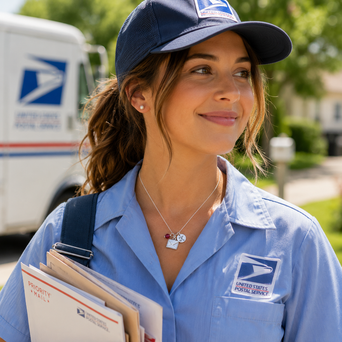 Personalized Mail Carrier Necklace | Postal Worker Gift | Mail Carrier Appreciation Gift