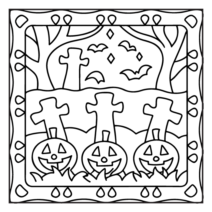 Halloween Stained Glass Coloring Book – Instant Download (PDF)