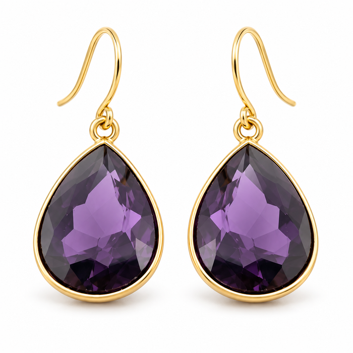 February Birthstone Earrings - 14k Gold Filled