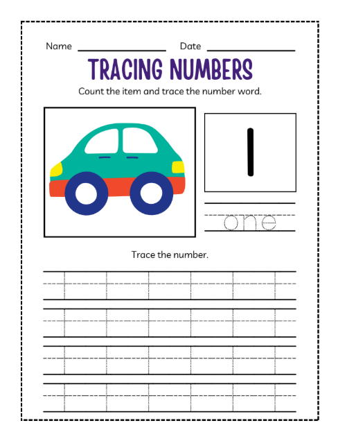 Toddler & Preschool Numbers Workbook – 40+ Page Printable PDF for Ages 3–5