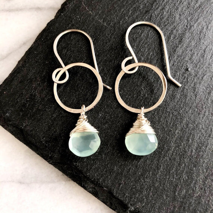 Summer Rain Earrings - Sterling Silver Gemstone Drops