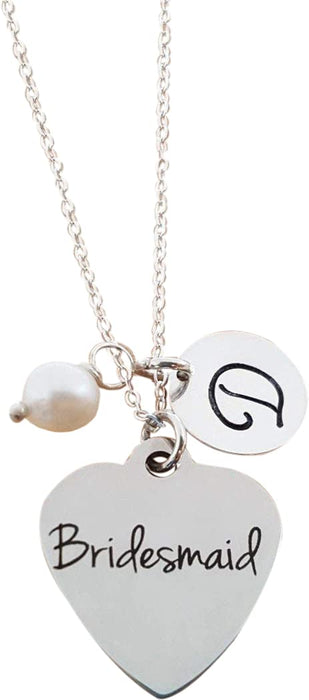 Bridesmaid Charm Necklace – Personalized Sterling Silver