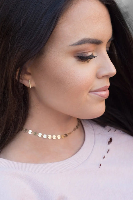 Silver or Gold Coin Disc Choker