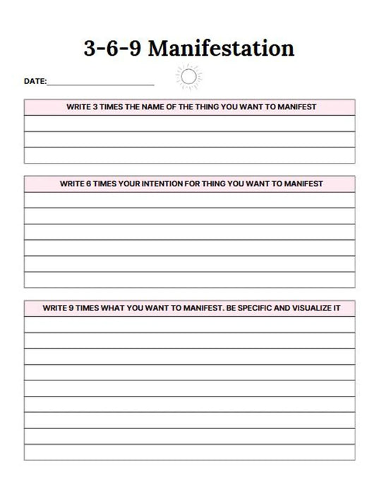 Editable Law of Attraction journal for personal growth and manifesting dreams