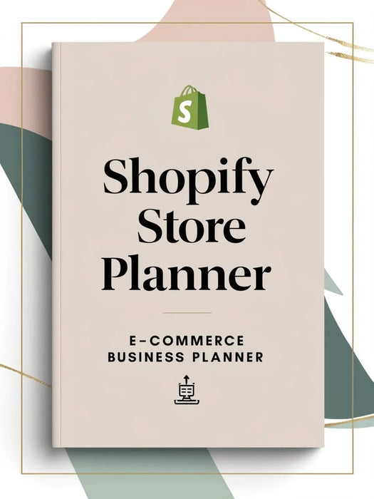 Shopify business planner for product listings, marketing, and sales tracking
