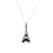 3d sterling silver eiffel tower charm necklace