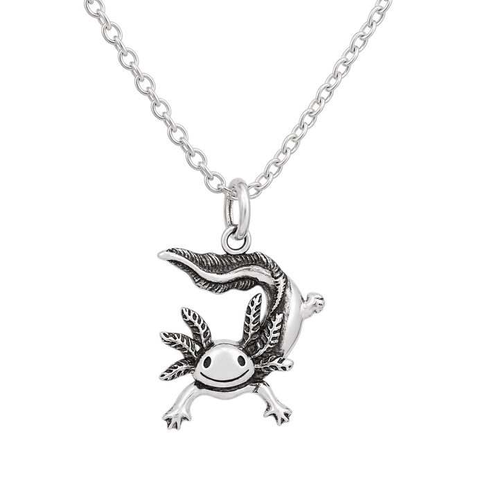 Sterling Silver Axolotl Necklace