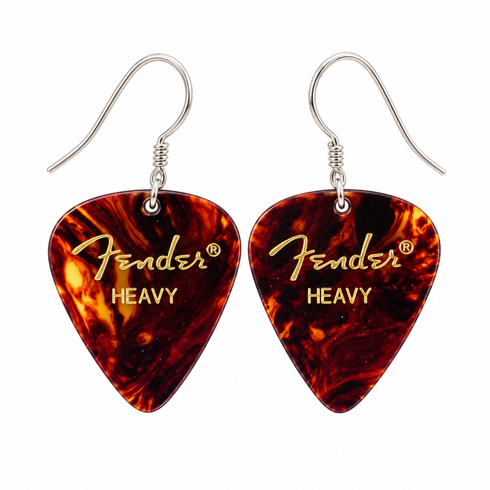 Genuine Fender Guitar Pick Earrings – Sterling Silver