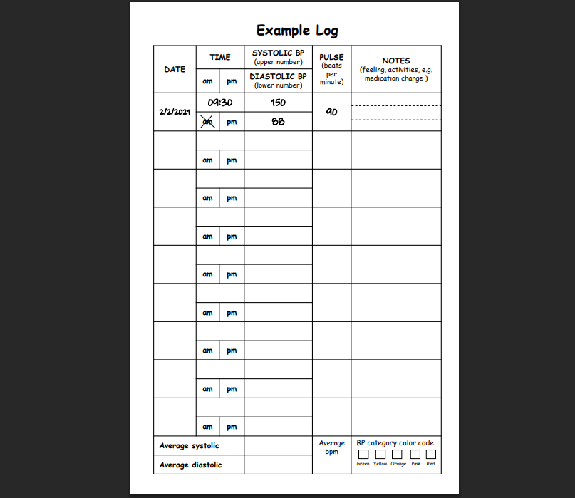Digital Blood-Pressure Logbook – Printable Tracker PDF | Instant Download