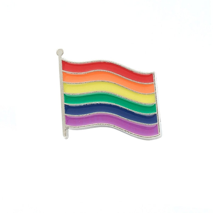 Rainbow Pride Flag Enamel Pin – LGBTQ+ Flag Support Accessory