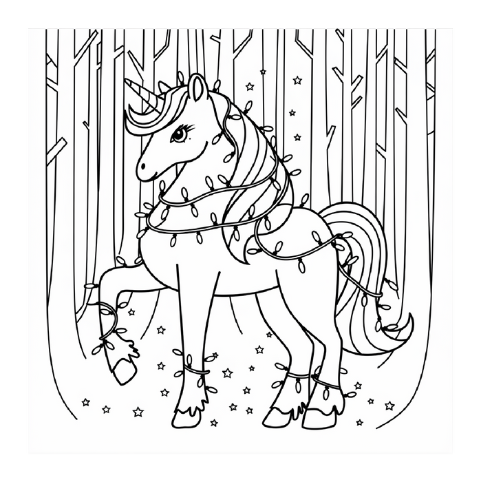 Unicorn Bold & Easy Coloring Book – 100 Pages (Instant PDF Download)