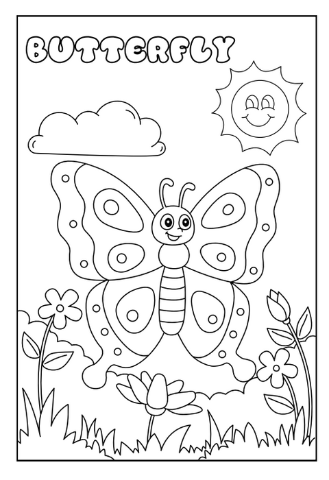 50 Easy Kids Coloring Pages – Printable Activity Pack