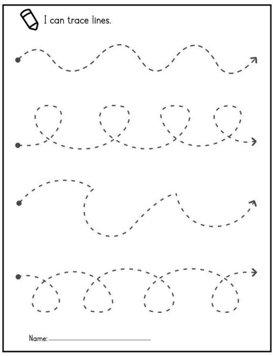“I Can Trace!” – Fun & Easy Line Tracing Workbook for Toddlers (17 Pages) – Instant Download PDF
