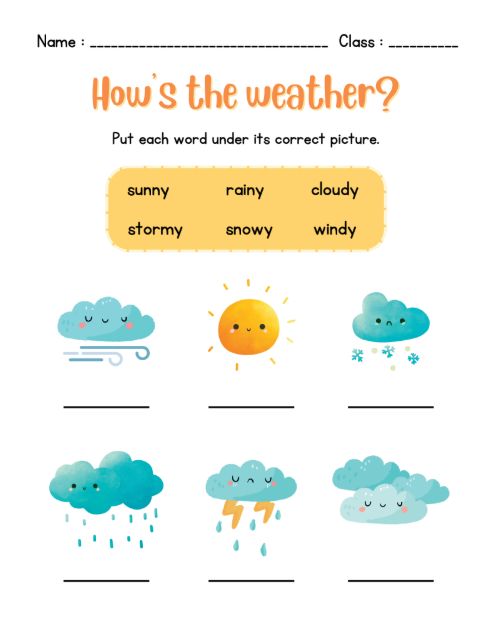 Printable Kids Weather Worksheets – 14-Page PDF Instant Download