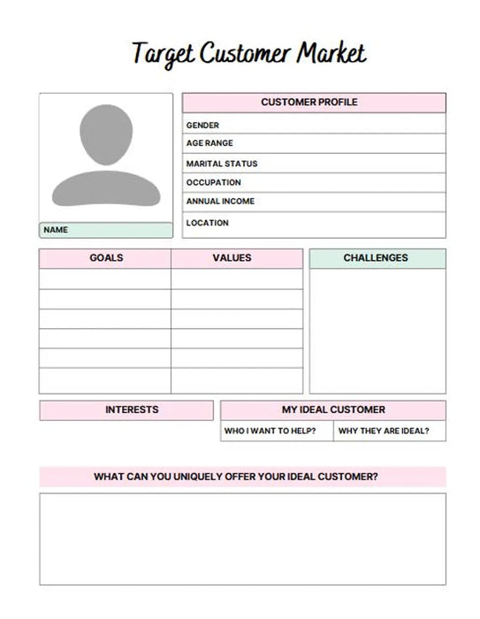 Editable Shopify store organization workbook - instant digital download