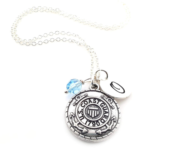 Coast Guard Charm Necklace – Personalized Sterling Silver
