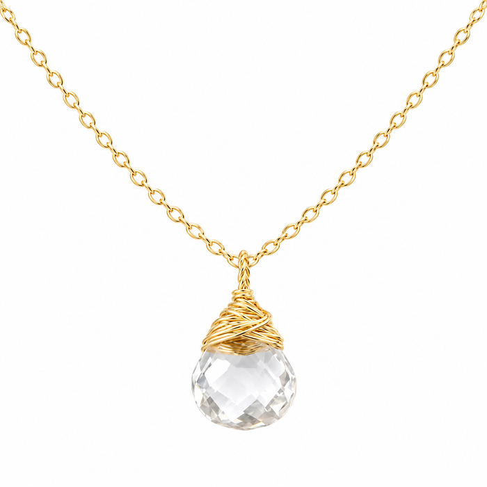 April Birthstone Necklace - 14k Gold Filled