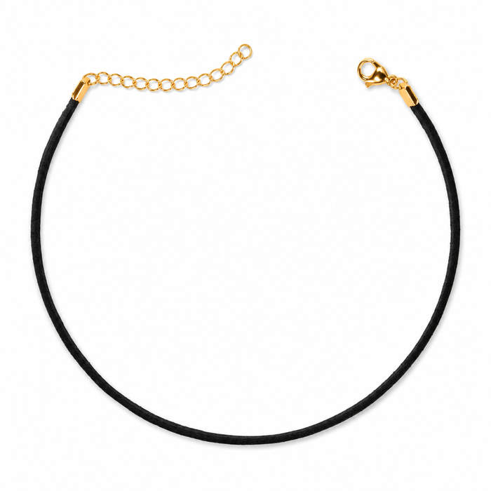 Black Genuine Leather Choker Necklace