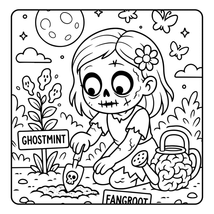 Zombie Days – Cute & Creepy Zombie Coloring Book