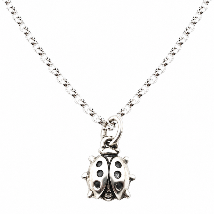 Tiny Sterling Silver Ladybug Necklace