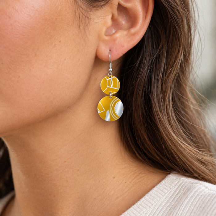Upcycled Lowe’s Gift Card Earrings – Sterling Silver Ear Wires