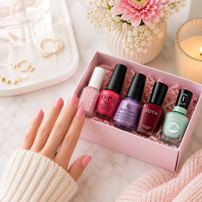 Nail Polish Mystery Box – 5, 10 or 20 Full Size Polishes  – Beauty Gift Box
