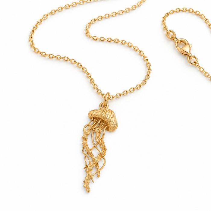 Gold Jellyfish Necklace