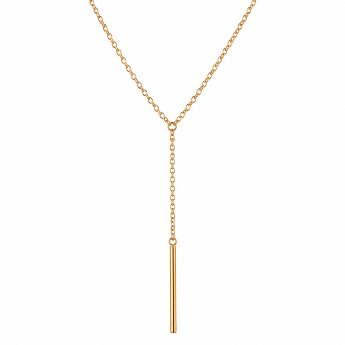 One of a Kind 14K Gold Filled Y Bar Necklace