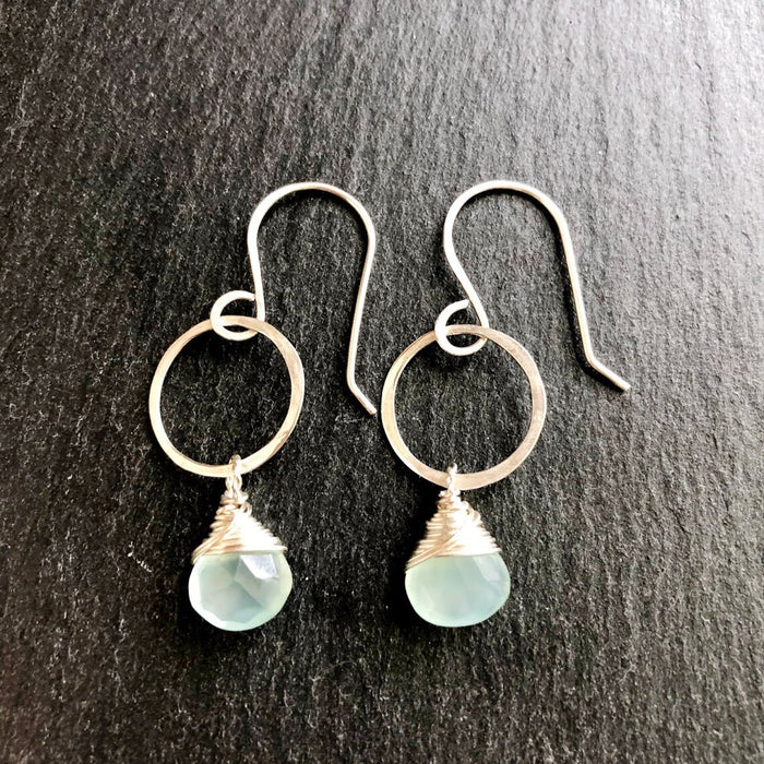 Summer Rain Earrings - Sterling Silver Gemstone Drops