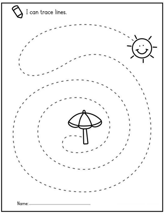 “I Can Trace!” – Fun & Easy Line Tracing Workbook for Toddlers (17 Pages) – Instant Download PDF