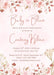 Printable floral baby shower invitation featuring colorful wildflowers