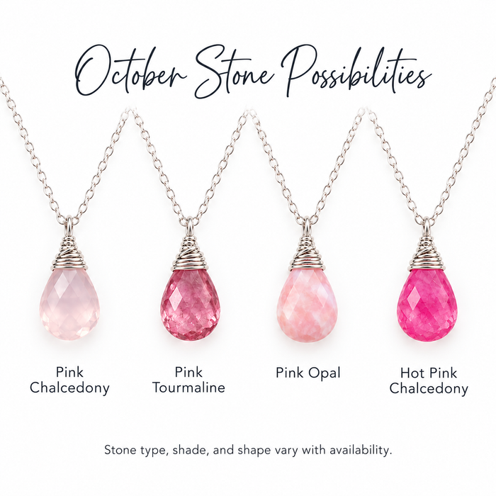 October Birthstone Necklace - 14k Gold Filled