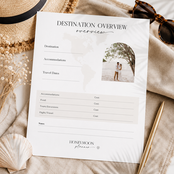 Honeymoon Planner Template | 21-Page Editable Canva Planner