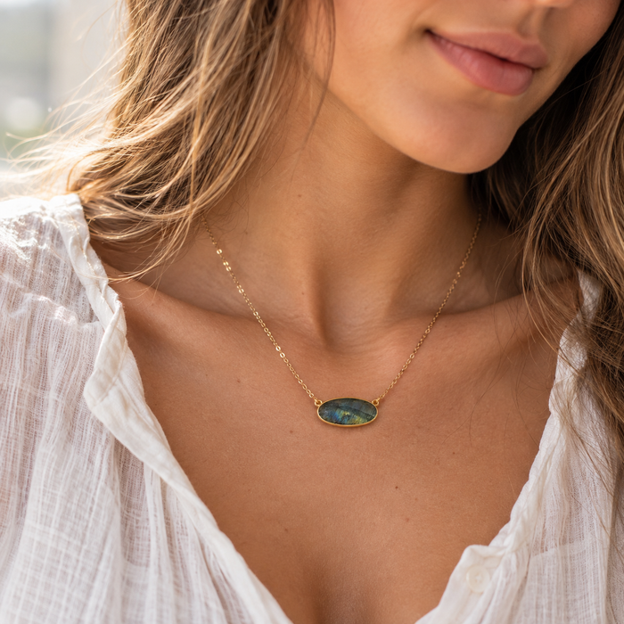 Labradorite Oval Necklace