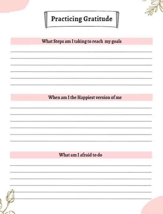 Mindfulness and personal development planner editable in Canva