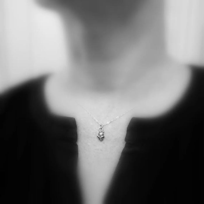 Tiny Mouse Necklace – Sterling Silver Petite Animal Charm on 16" Chain