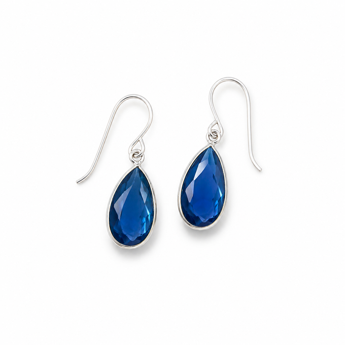 Blue Hydro Quartz Drop Earrings