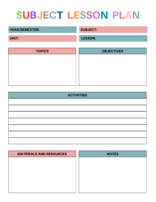 Homeschool Planner for Kids – 30+ Page Canva Template with Daily & Weekly Trackers
