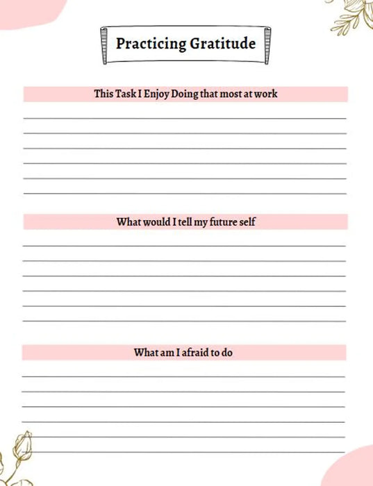 Mindfulness and personal development planner editable in Canva