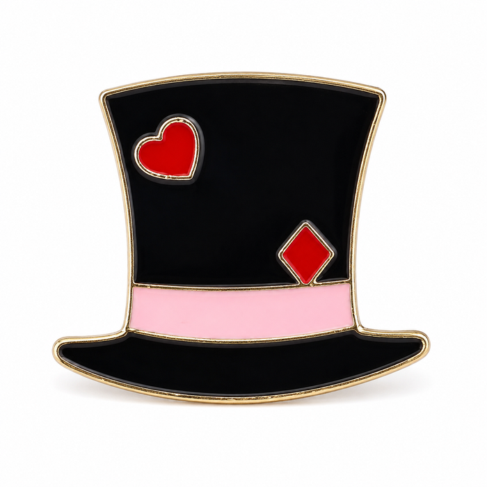 Wonderland Mad Hatter Top Hat Enamel Pin
