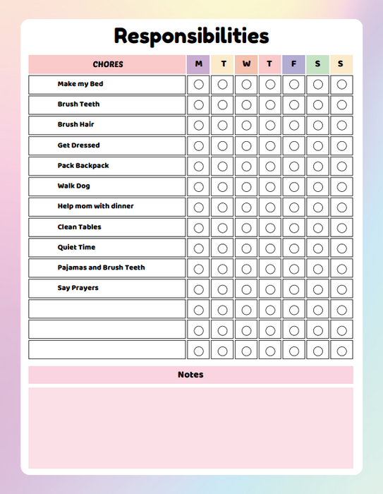 Little Helper Planner – Kids Chore Chart & Routine Organizer | Canva Template (Instant Download)