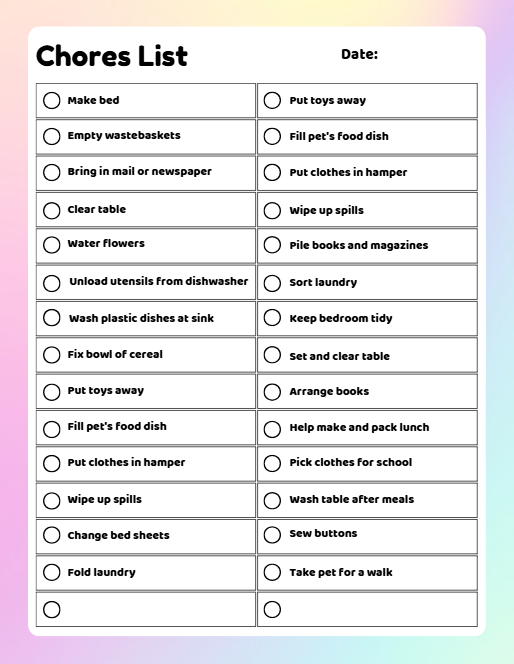 Little Helper Planner – Kids Chore Chart & Routine Organizer | Canva Template (Instant Download)