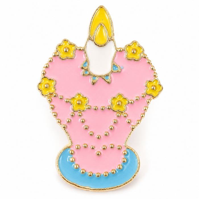 Pink Birthday Cake & Candle Enamel Pin
